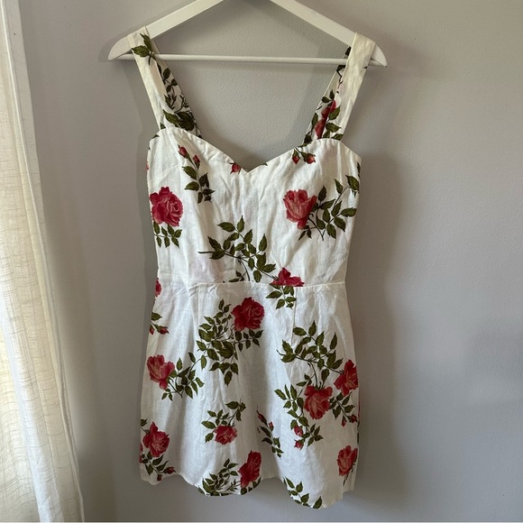 Reformation Miso Linen Mini Dress in Jolie - Picture 3 of 10